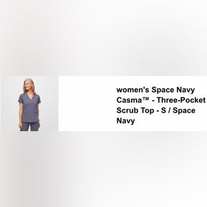 NWT FIGS SPACE GREY THREE POCKET TOP